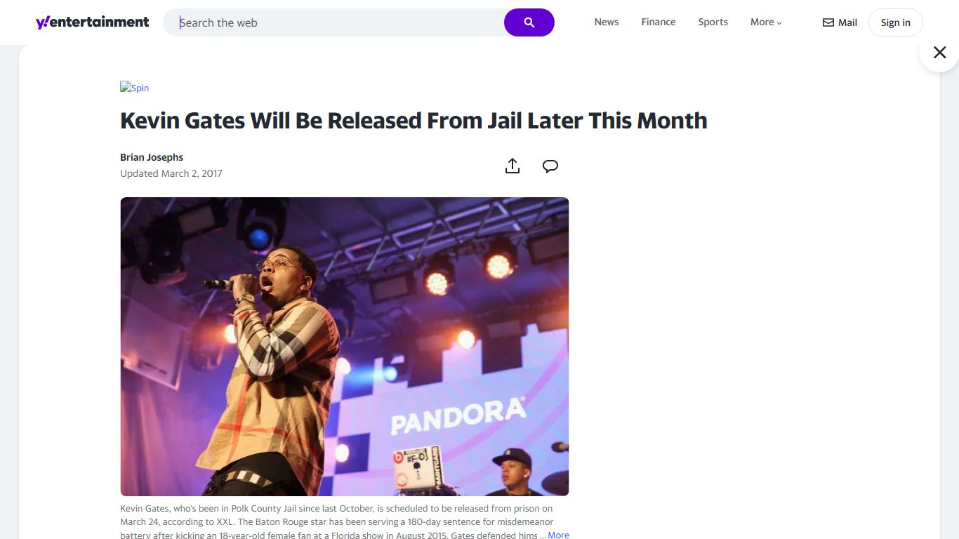 Kevin Gates Will Be Released From Jail Later This Month - Yahoo